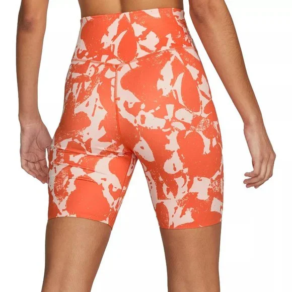 NWT Nike Women's One Luxe Icon Clash Mid-Rise Training Bike Shorts - Picture 2 of 5